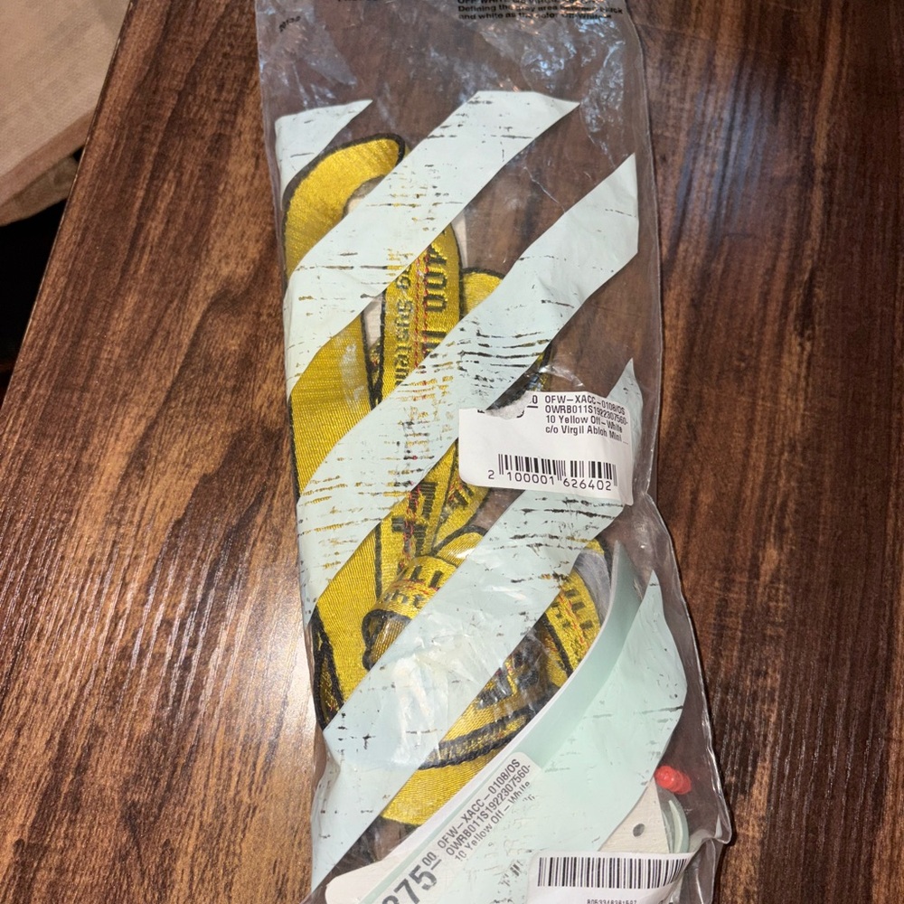 Off-White Yellow Strap with Black Accents